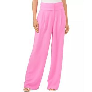 New CECE NORDSTROM Women's Pink Pleated-Front Wide-Leg Pants Size 22W